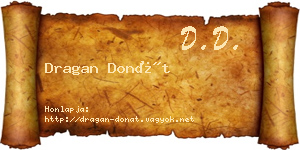 Dragan Donát névjegykártya